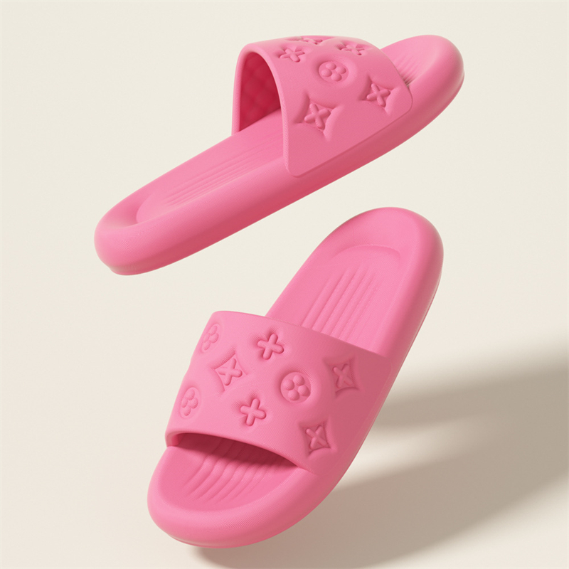 free shipping designer slippers for men and woman outdoor indoor casual sandals breathable fashion pink Flat sliders