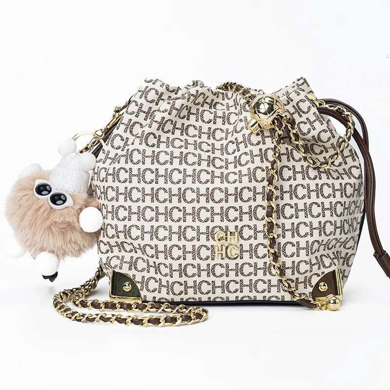 CH Light Chain Bag Adjustable Brand Letter Print Cartoon Pendant Design Unique Popular Crossbody High Quality Ladies Bag