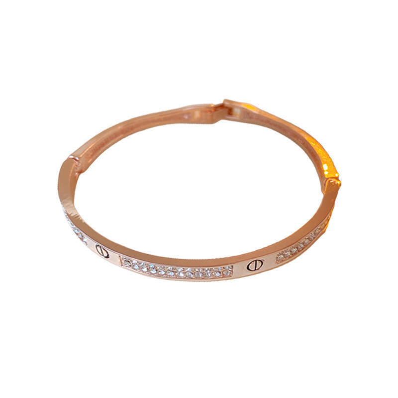 Diamond Bracelet Designer Bracelet Three Rows Diamond Gem Bracelet High Quality Bracelet Jewelry titanium steel bangles