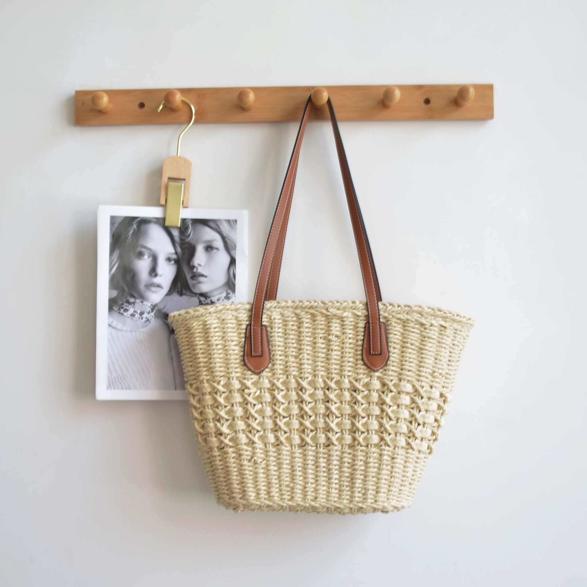 Large Capacity Straw 2023 Summer New Hand-Woven Tote Shoulder Beach Bag Bohemian Style Women's Handbag Shopping Basket