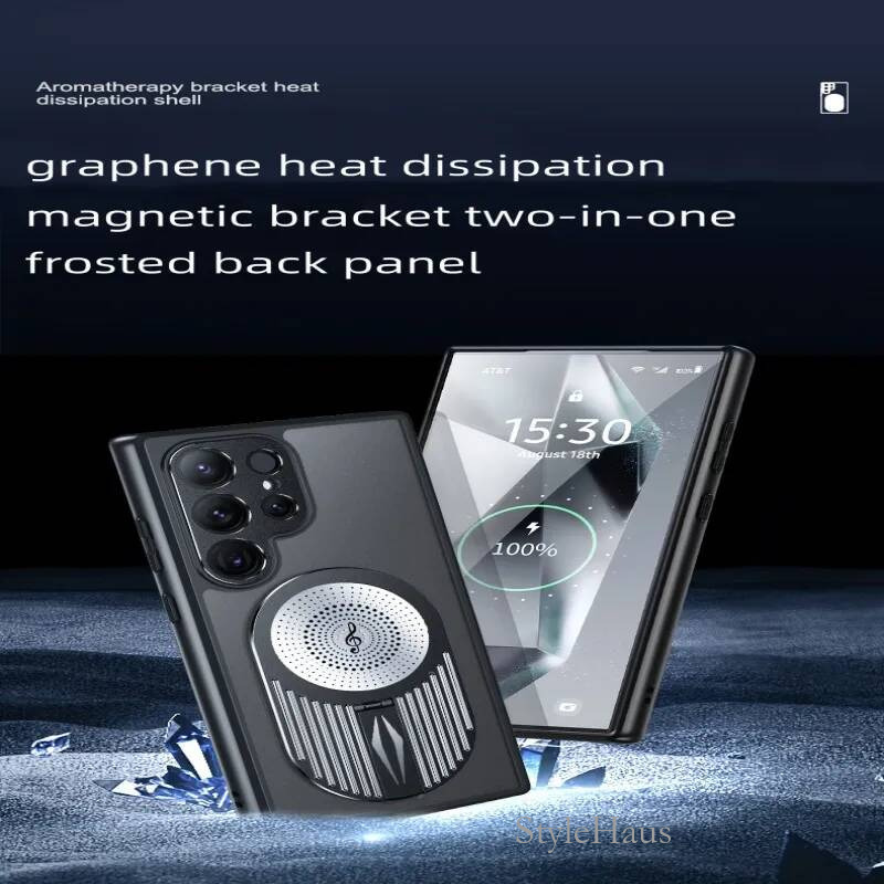 {Magnetic + aromatherapy} S25ultra/S24ultra mobile phone magnetic bracket case powerful heat dissipation long-lasting fragrance
