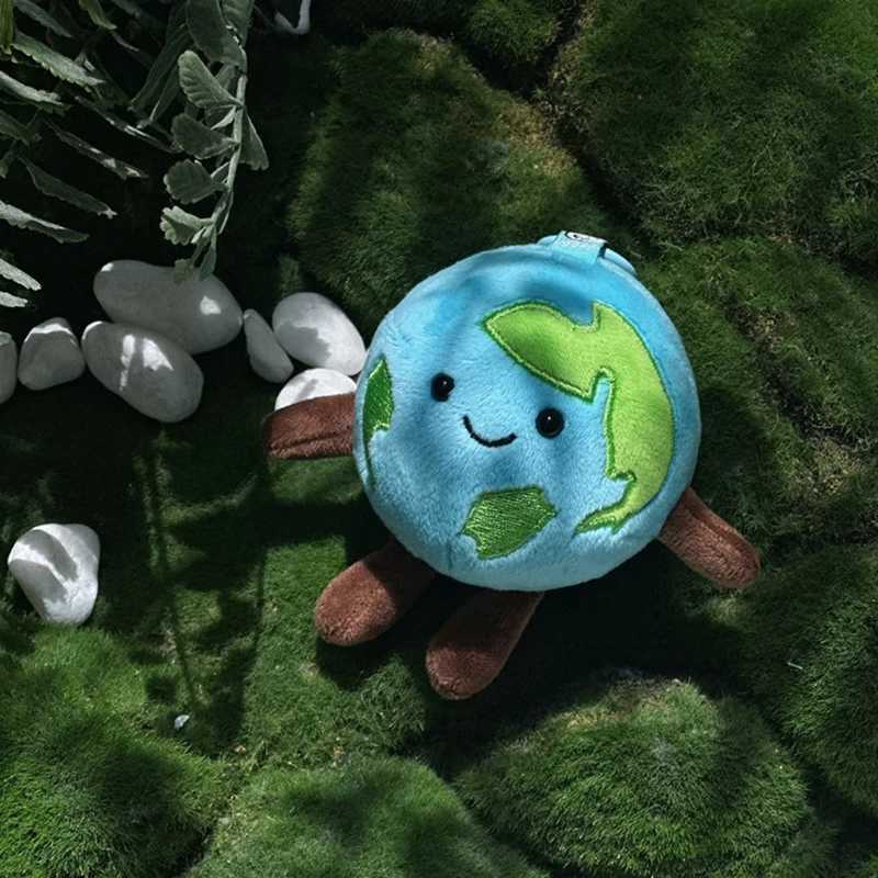 Cute Cartoon Earth Plush Toy Stuffed Earth Keychain Pendant 10cm Small Size Earth Soft Doll Backpack Key DecorXJ251125
