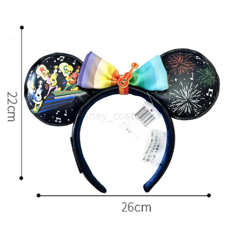Disney Mickey Mouse Headband Disney Minnie Ears Princess Series PU Leather Headband Childrens Toy Decoration X250425