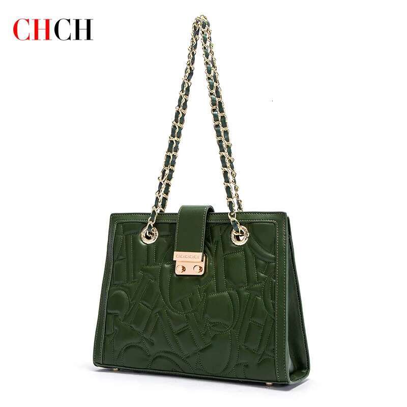 CHCH Women's Tote 2024 Magnetic Buckle Business Commuter Solid Color Large Capacity Versatile Chain Bag