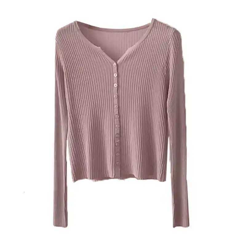 Knitted Sweater Women Cardigans New Long Sleeve O-Neck White Knit Sweater Cardigan Women Tops Knitwears Sueters De Mujer Q1196T251125