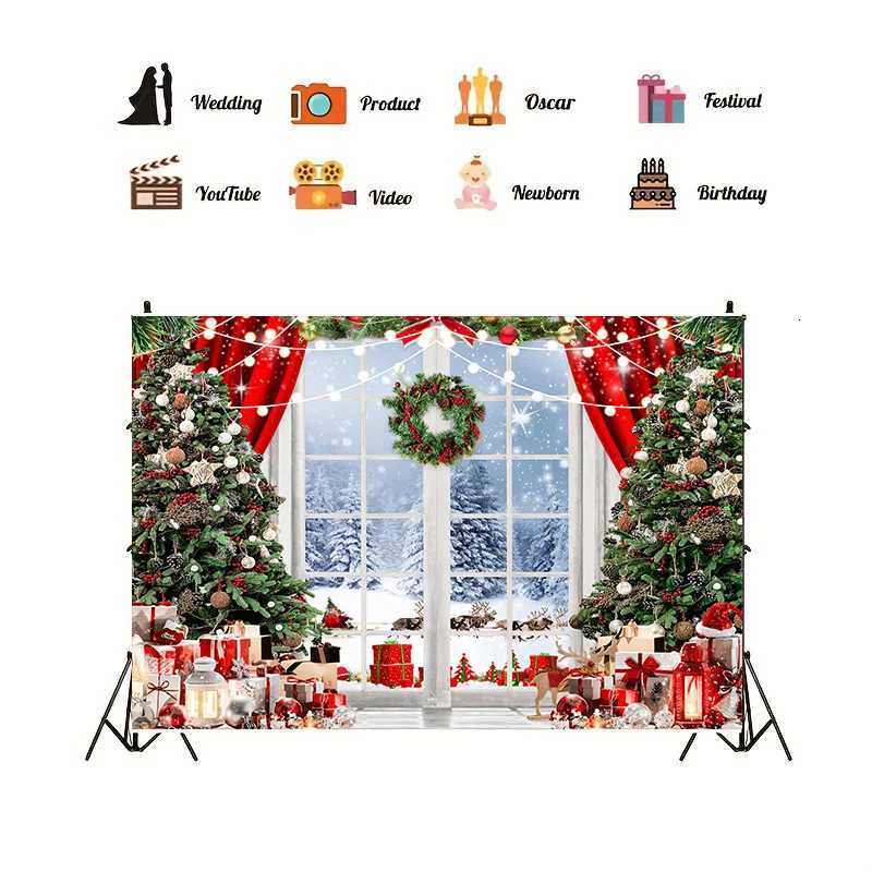 1pc Christmas tapestry Christmas tree snow scene photography background cloth event decoration background poster tapestryM251125