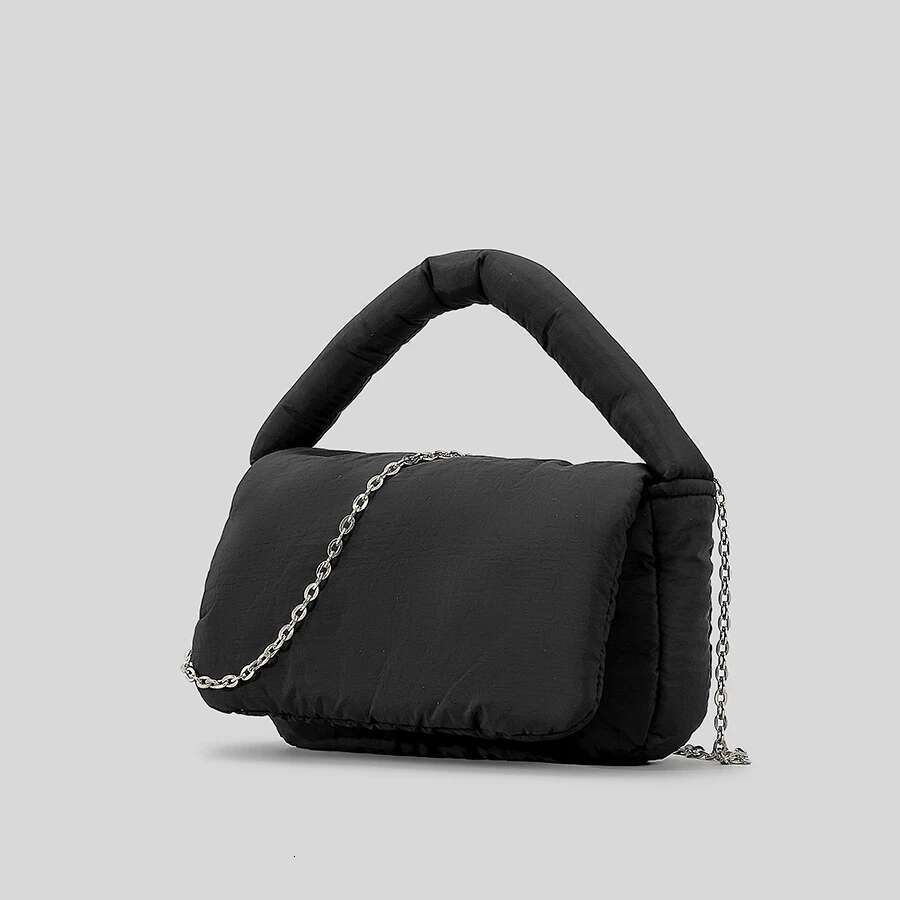 Designer Bag 2025 Casual Padded Women Handbags Small Puffer Nylon Down Cotton Chains Shoulder Crossbody Bag Mini Female Flap Purses Luxury Bag