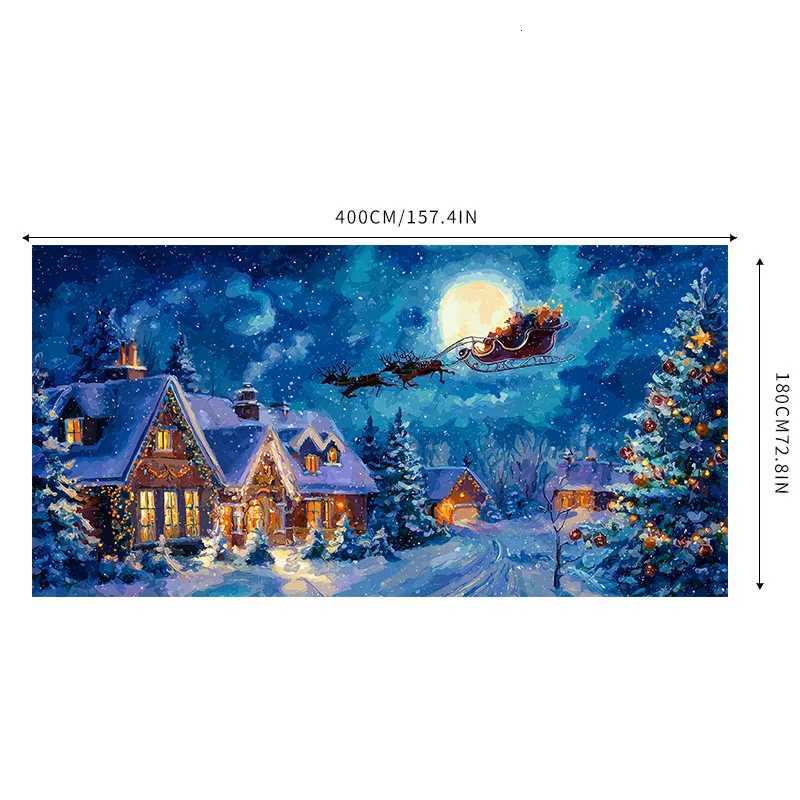 Christmas Backdrop Tapestry Garage Door Decor Outdoor Festival Party Hanging Banner Xmas Navidad Noel Natal Happy New Year 2026M251125