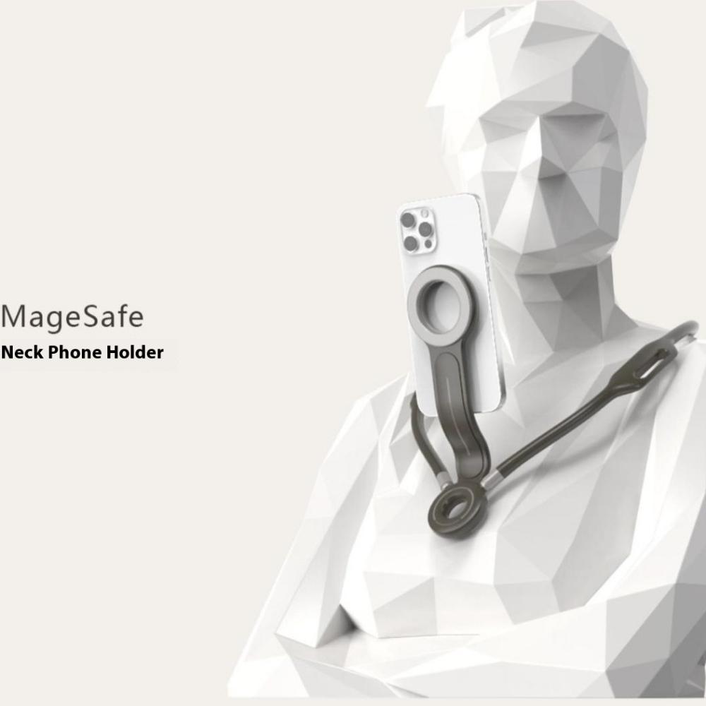 New product neck phone magnetic bracket, outdoor live streaming selfie phone bracket