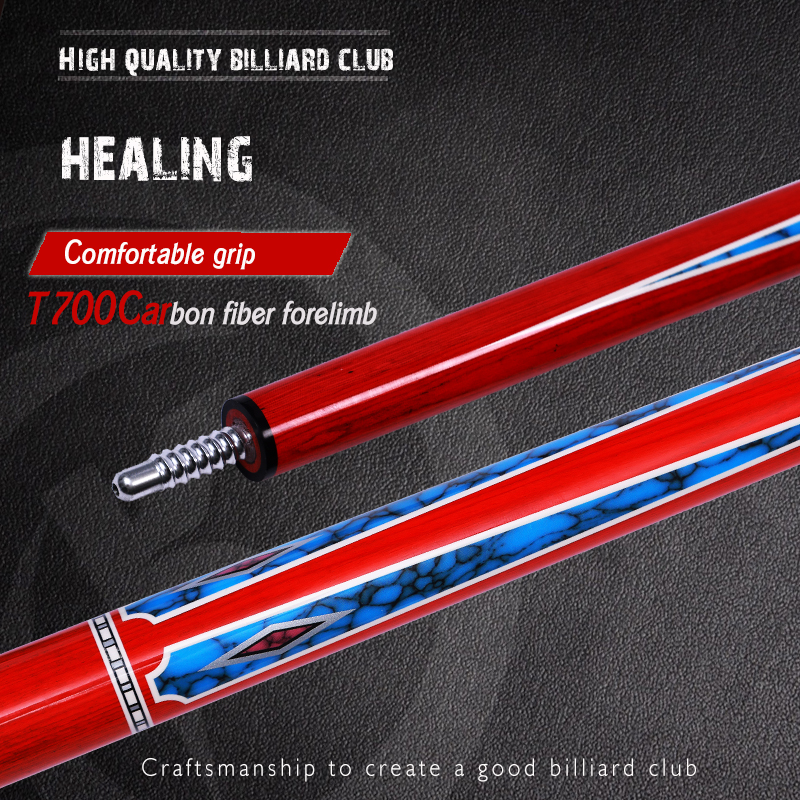 OKHEALING 1/2 Professioneller Billard-Stick, Carbon Carbon Fiber Billard Stick, 58in Pool-Queues, Billard-Stick, 12.9 mm Billard-Cue Tip