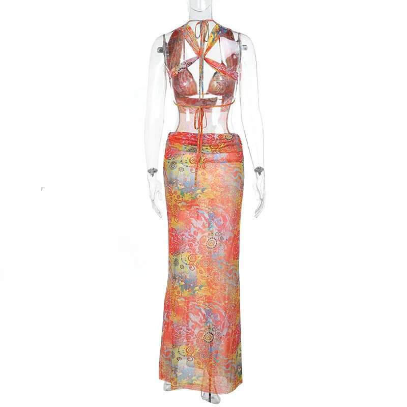 Dongdumaoyi Townlike Print Slim Bodycon Dress Women Spring Summer Maxi Long Backless Niughtclub Sexy Party Dresses With Bra