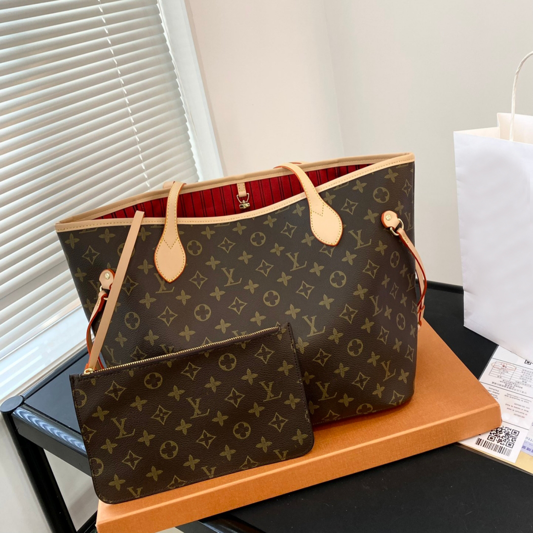 10A Designer bags handbag Tote bag wallet Fashion Leather messenger bag old wer Brown lattice MM shoulder Women Bags High Capacity Composite Bag