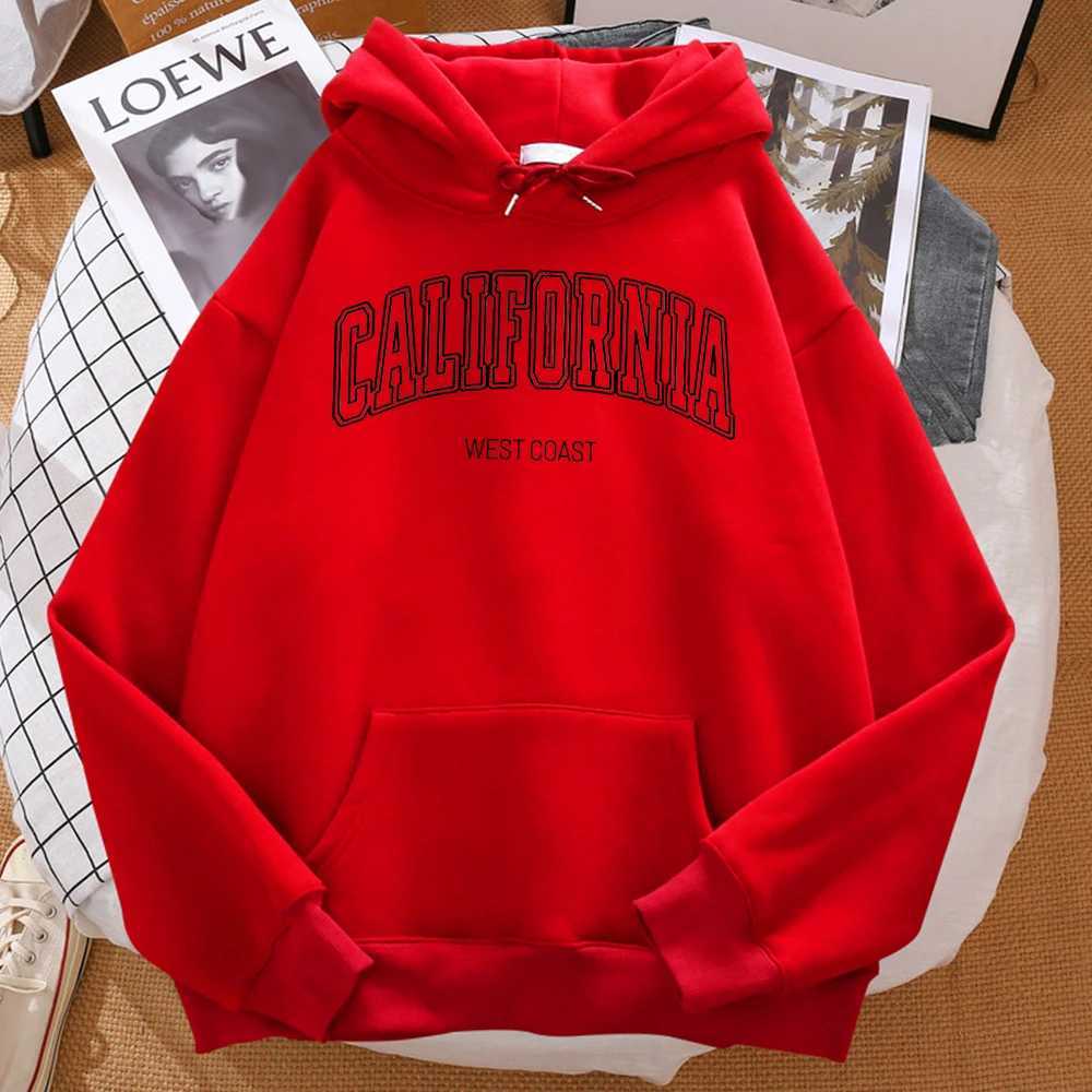 California West Coast Printed Mens Street Hoodie Crewneck Hoodie Autumn Graphic Super Large Hoodie Hip Hop Casual Fce Clothing w250425