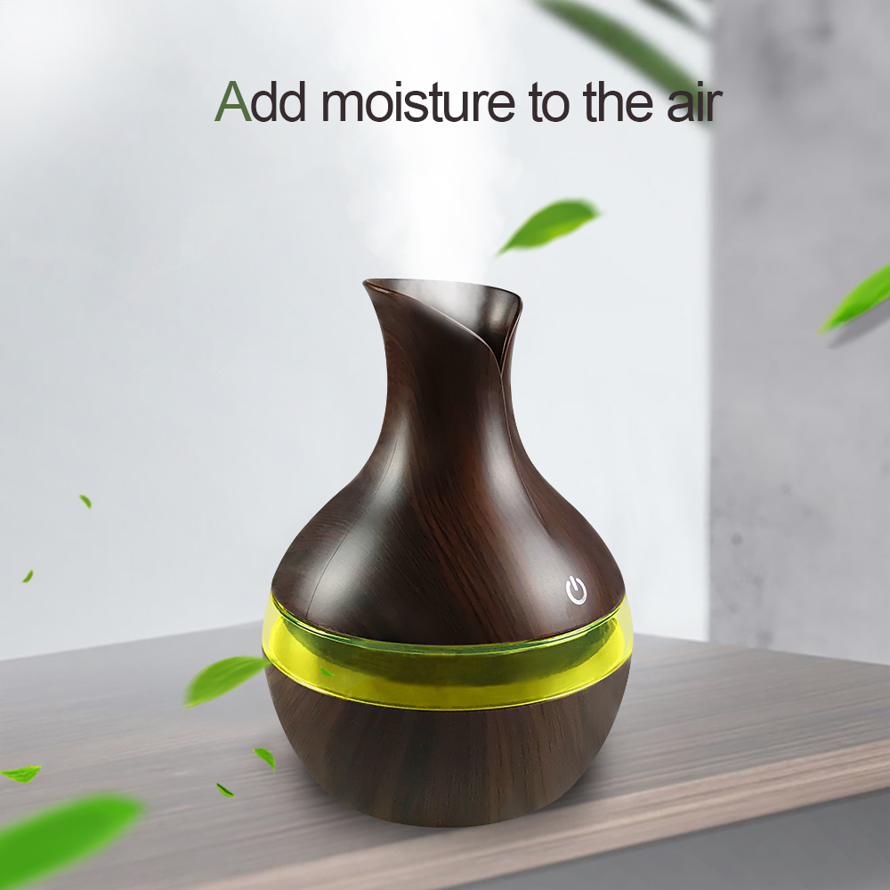 New 300ml Aromatherapy Humidifier Oil Diffuser 2 in 1 USB Design, Ultra Quiet, Perfect for Bedroom, Office (2 Oils Included)