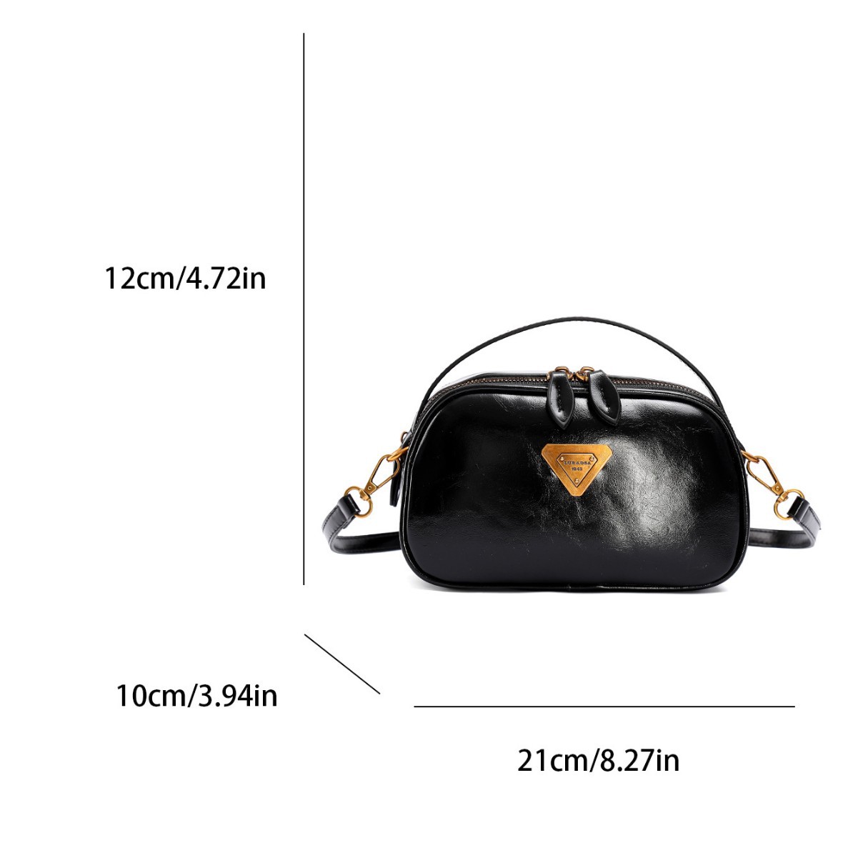 free shipping designer shoulder bag solid color casual versatile crossbody bag black white fashionable vintage Single bag for women black