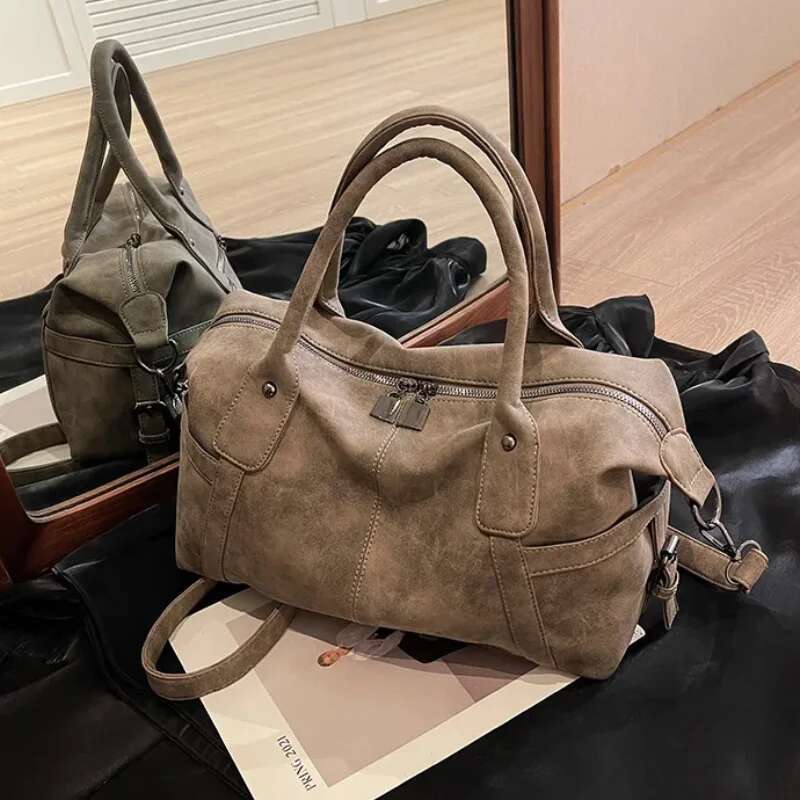 Luxury Designer Retro Design PU Leather Shoulder Bags For Women Korean Fashion High Capacity Armpit Female Crossbody Bag Tote Handbags