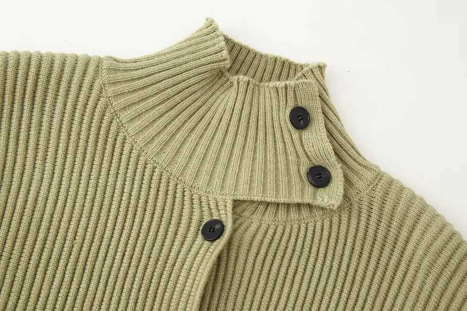 Womens Knitted Cardigan Stand Collar Full Sleeve Single Breasted Coat Female Cardigan Autumn Winter Fashion Chic Lady OutwearsT251125