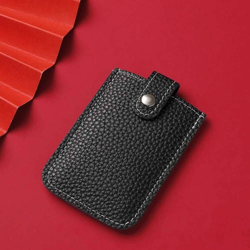 Laminated Concealed Pull-Out Business Case 4 Pockets PU Leather RFID Blocking ID Card Holder Mini Wallets