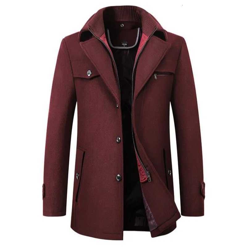 New 2025 Woolen Coat Mens Business Casual Fashionable Thickened Warm Extra Trendy Flow Fashion JacketT251125