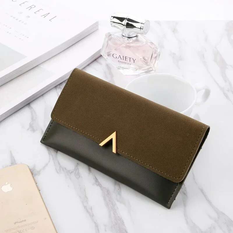 2023 Leather Women Wallets Hasp Lady Moneybags Zipper Coin Purse Woman Envelope Wallet Money Cards ID Holder Bags Purses Pocket