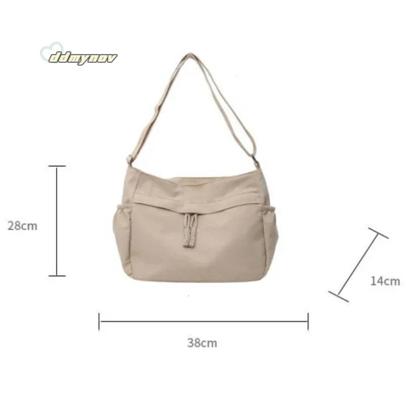 Casual Nylon Hobos Crossbody Zipper Women's Bags 2025 Fashion High Capacity Solid Color Single Shoulder Totes Bag ddmynov