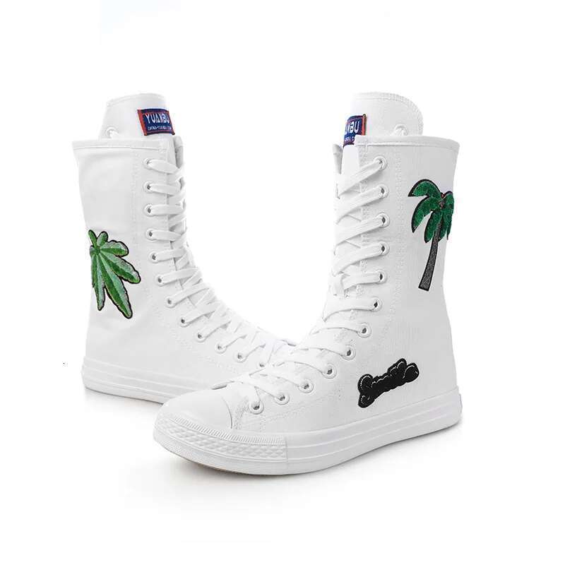 Spring new medium-sized lace-up side zipper rivet breathable short canvas flat inner heightening large size women's shoes