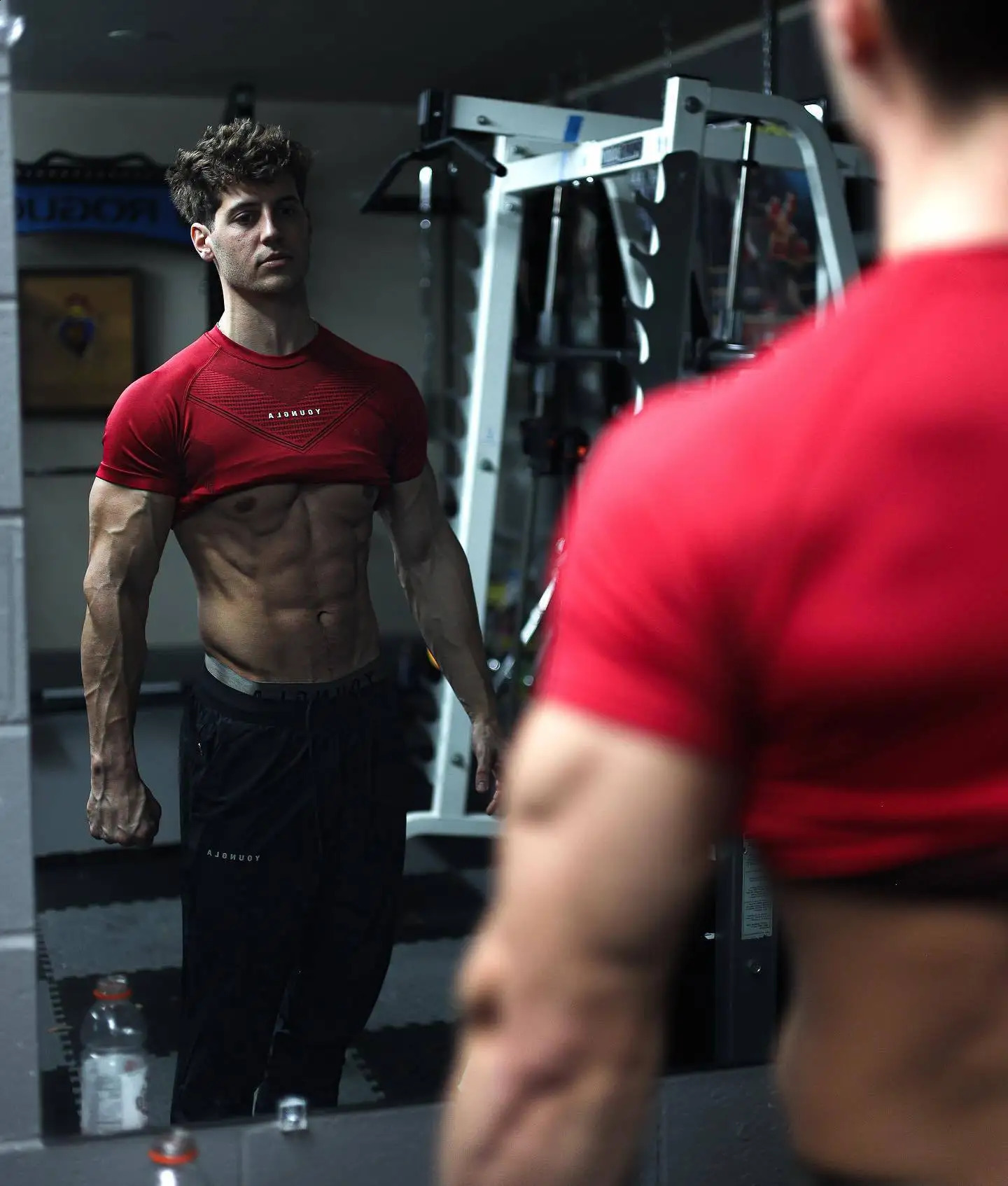 2024 Summer Fitness Clothing Sports Tshirt Muscle Tight Mens High Elasticity Short Sleeve Training 250417