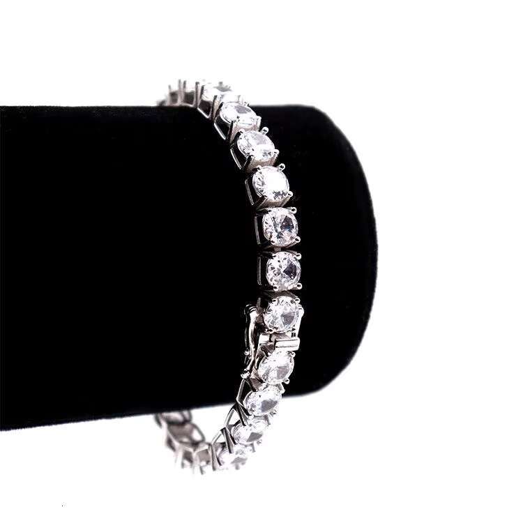 Jewelry Fashion Iced Out 925 Sterling Silver Lab Grown Diamond VVS Moissanite Tennis Bracelet for Men Woman