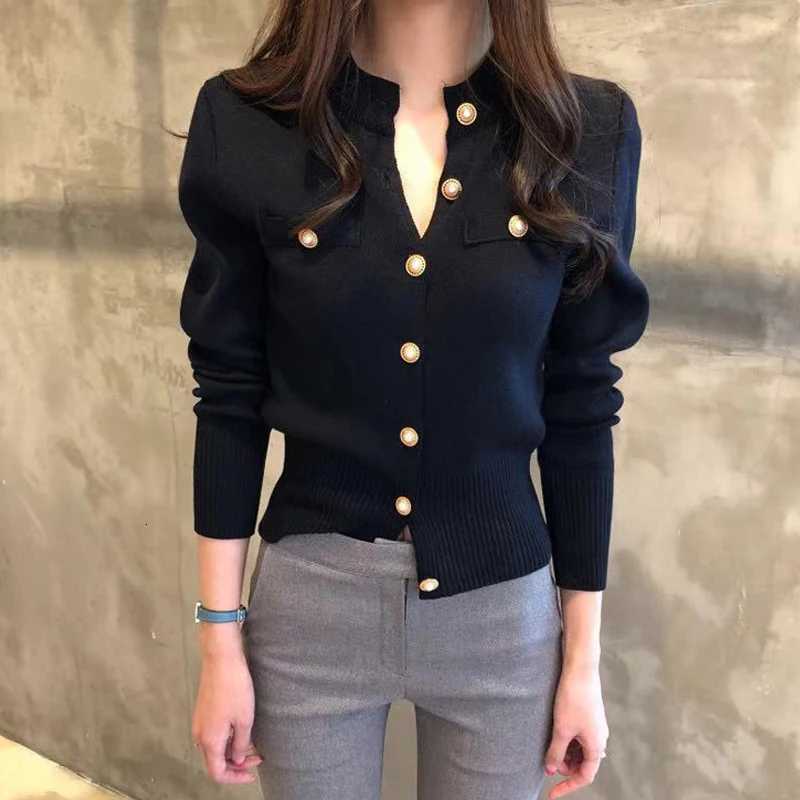 2028 Autumn Long Sleeve Fashion Women Cardigans Sweater Knitted Coat Short Casual Single Breasted Korean Slim Chic Ladies TopsT251125
