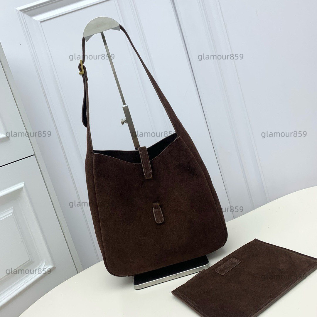 Shoulder Bags Designer Drawstring Totes Underarm Hobo Handbag for woman Fashion classic Suede leather shopping bag womens purse LE5A7 messenger Bag PR