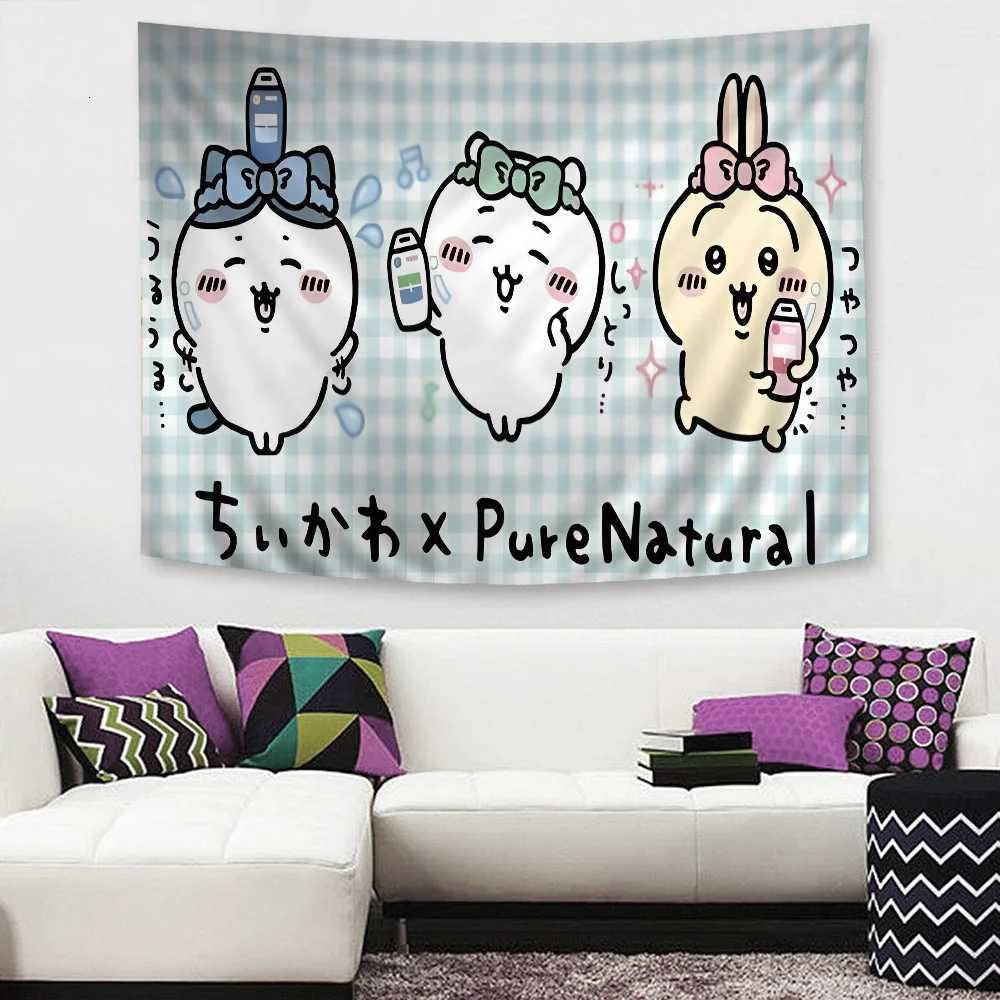 Cute CChiikawaS Cartoon Tapestry Bohemian Wall Tapestries Mandala Wall Hanging SheetsM251125