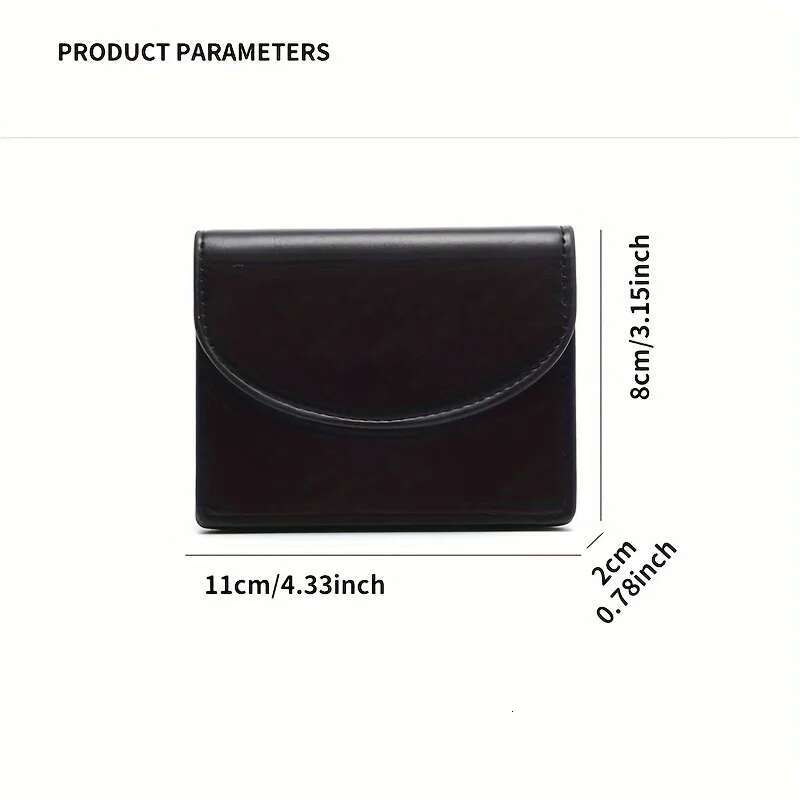 New Women's Short Zero Solid Color Card Bag Compact And Simple Small Wallet
