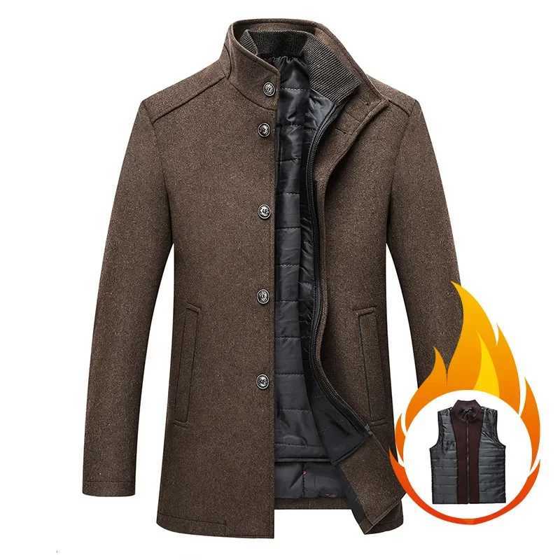 2024 Winter New Style High Quality Wool Trench Coat Men Clothes Wool Jackets Fashion Warm Coat Plus-size M-XXXL ZL424T251125