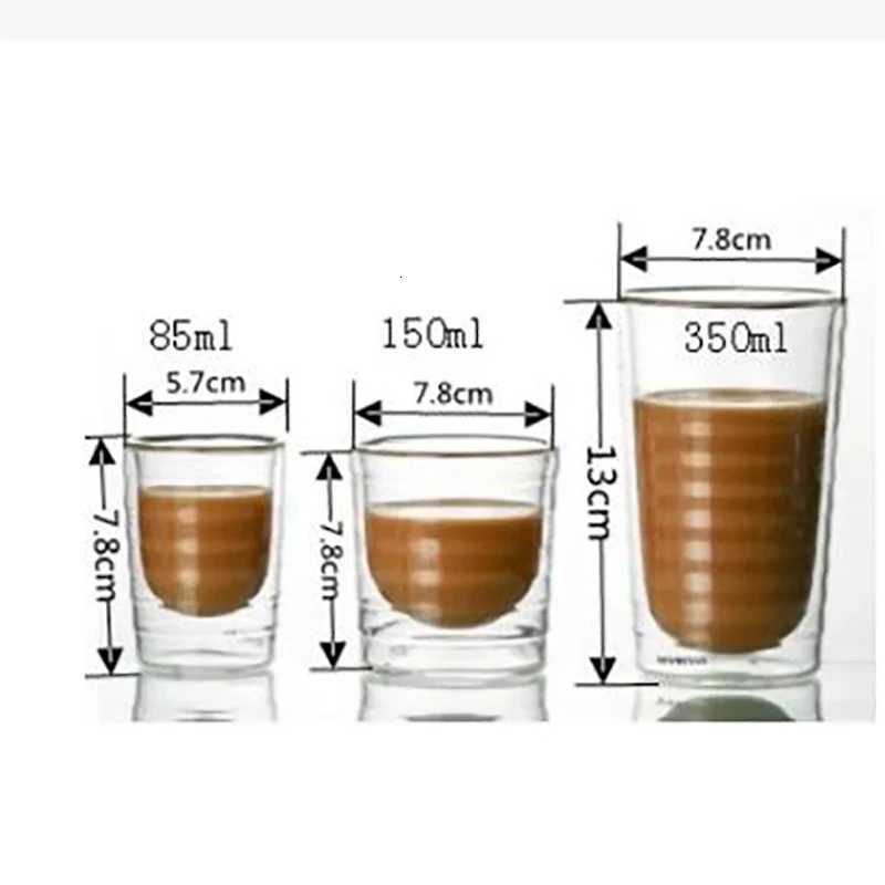 Nespresso Coffee Mug Heat Resistant Double Wall Tea Glass Cup Beer Coffee Handmade Creative Cold Beverage Transparent Drinkware Y251125