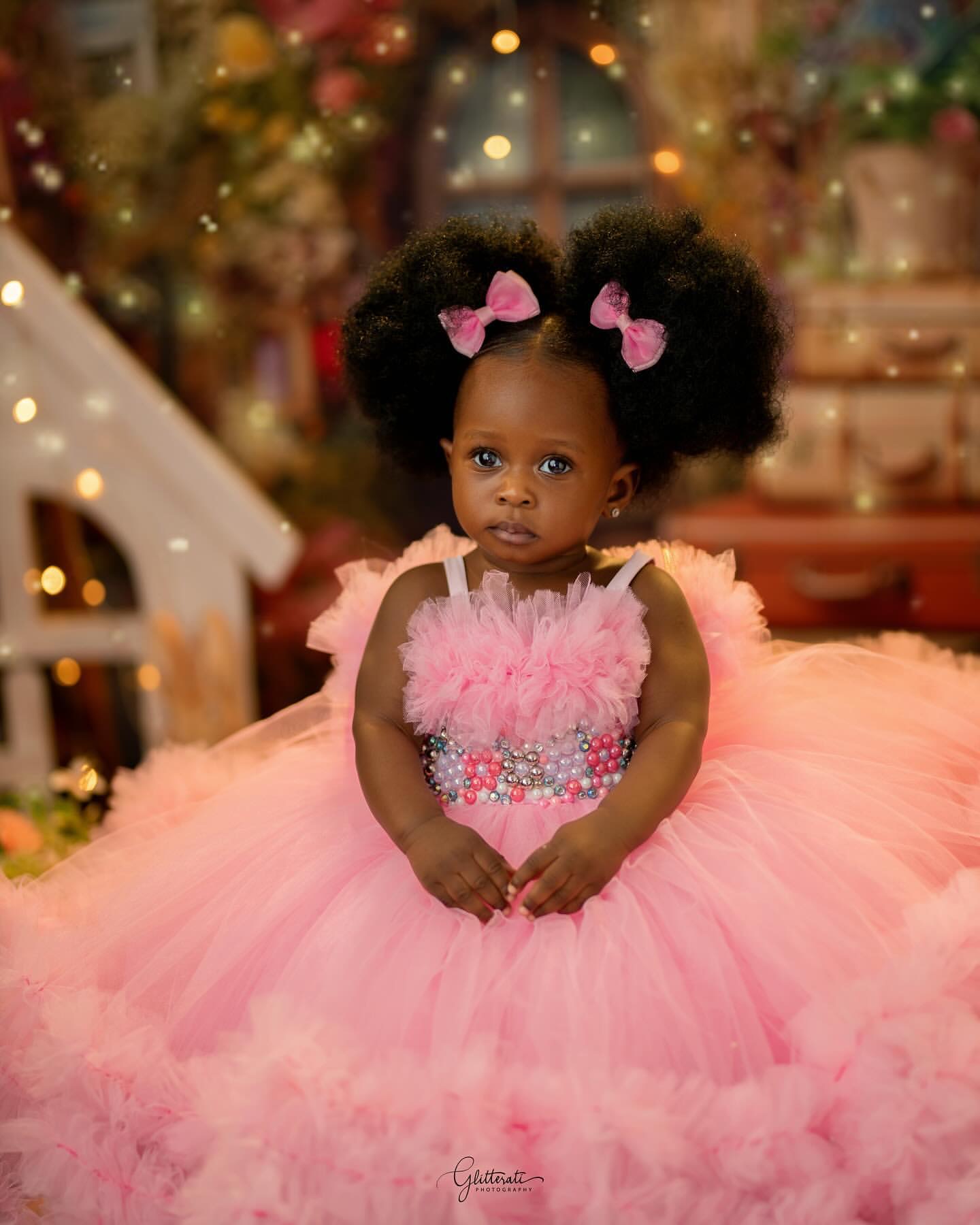 2026 Pink Ball Gown Flower Girl Dresses Pearls Spaghetti Tulle Bow Halter Little Girl Christmas Peageant Birthday Christening Tutu Dress Gowns ZJ424