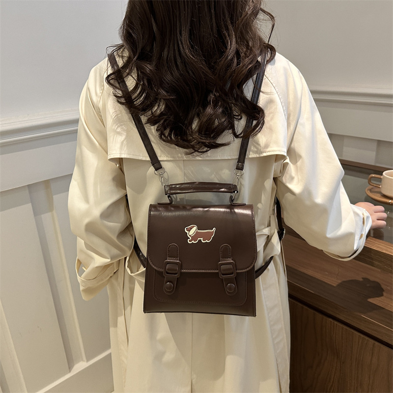New Free Delivery Designer Shoes By 2025 Korean Version Student 2024 New Fashion Trend Backpack Cute Puppy Versatile Handbag