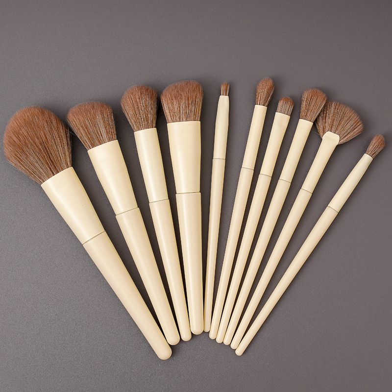 10-piece makeup brush set - soft bristle highlighter brush, beauty brush, loose powder brush, complete makeup set brush, makeup tools - eyeshadow brus