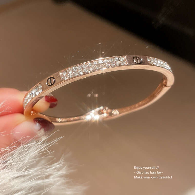 Diamond Bracelet Designer Bracelet Three Rows Diamond Gem Bracelet High Quality Bracelet Jewelry titanium steel bangles