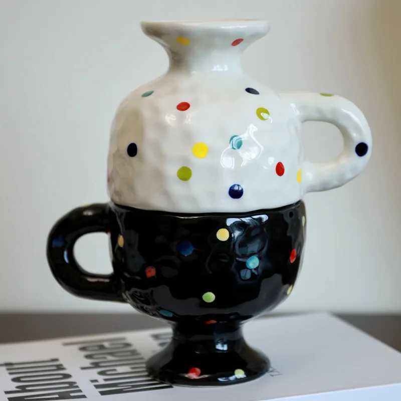 Personzed Creative European Ceramic Mug Hand Drawn Irregular Drinking Cup Tall Coffee Milk Water Cup Couple Gift 2025 New Y251125