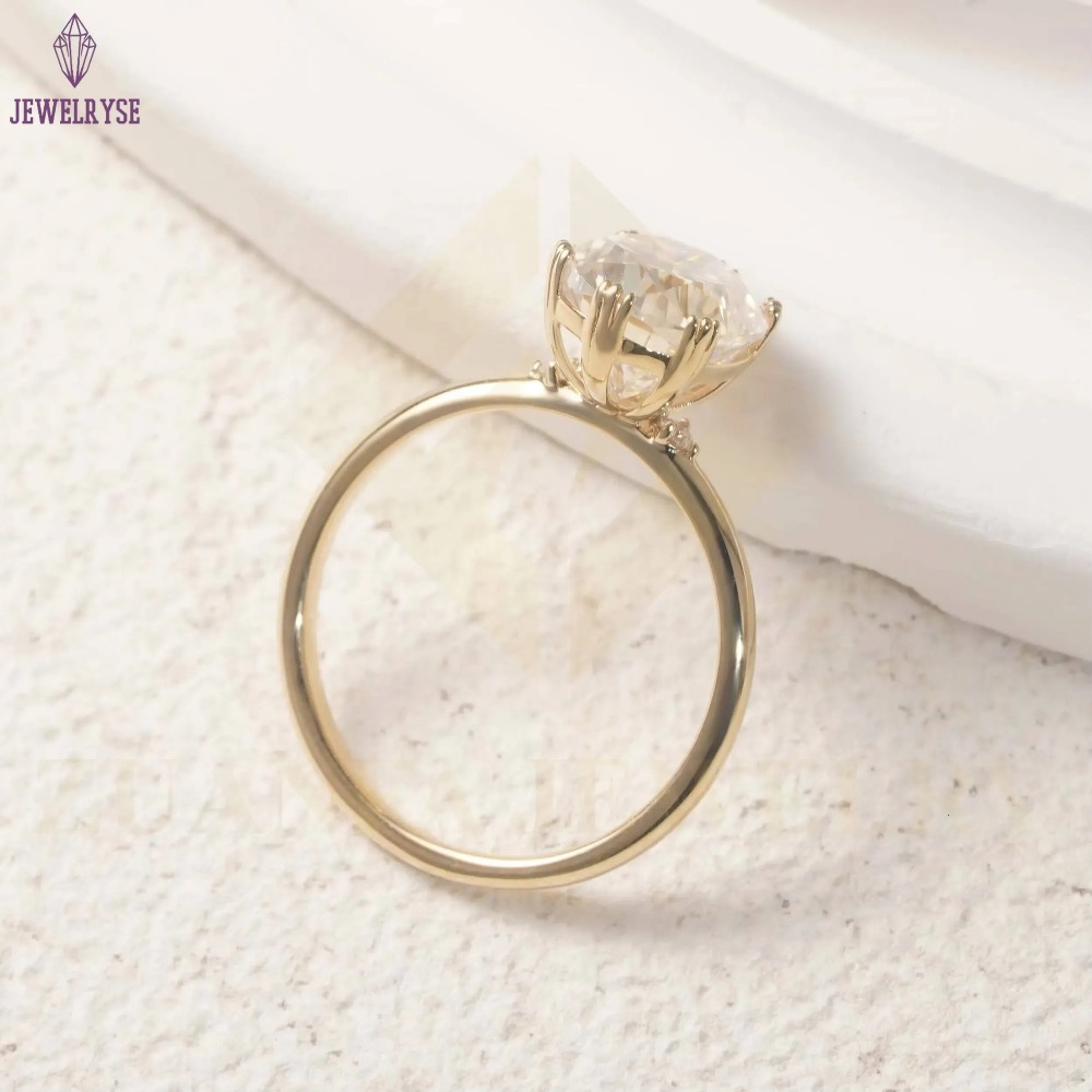 Custom Design Oval Cut 10K Solid Gold Lab Grown Diamond Wedding Rings Fine Jewelry Lab Diamond Gold Engagement Ring