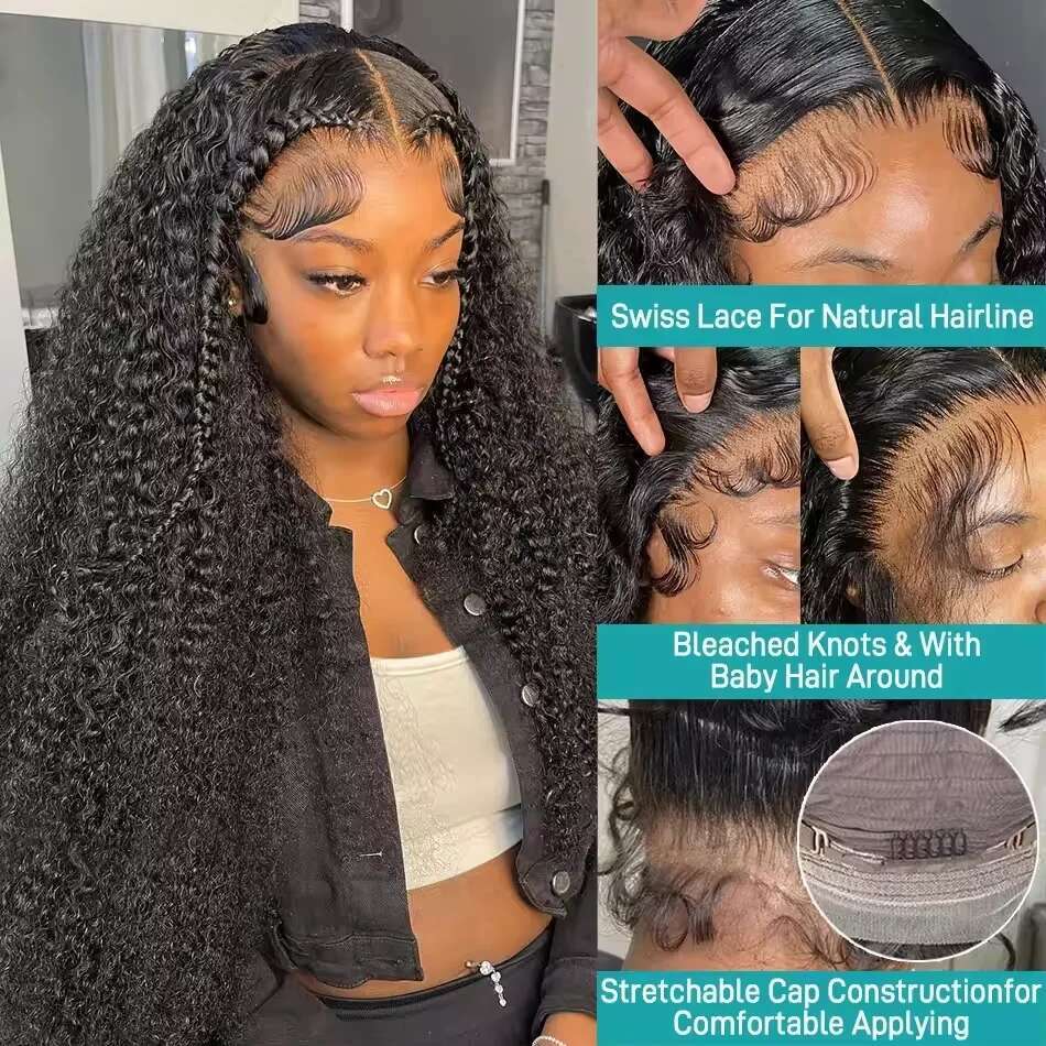 300 High Frontal 13X6 Front Lace 28 30 Loose Deep Wave 100% Real Brazilian Curly Human Hair Wig