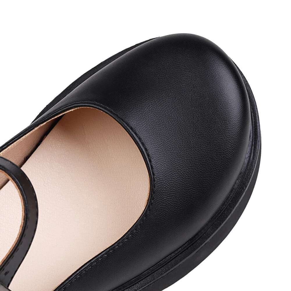 Girl Wedges Thick Platform Mary Janes Buckle Hollow Motorcycle Cool Boots Sandals New Designer Lolita Women Shoes
