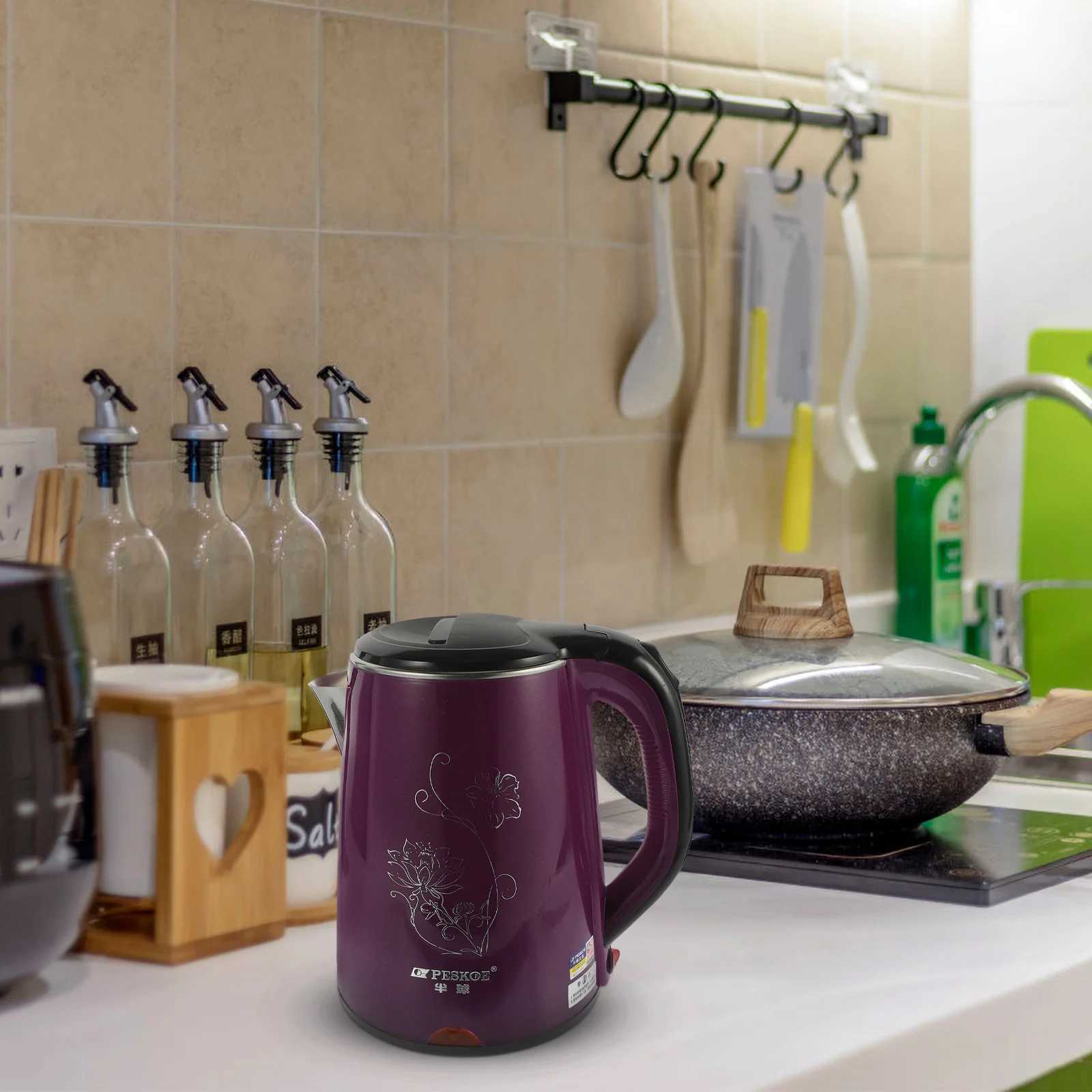 Stainless Steel Electric Kettle Double Wall Tea Kettle 23L Fast and Quite Boiling Auto Shut-off Protection Black C251125