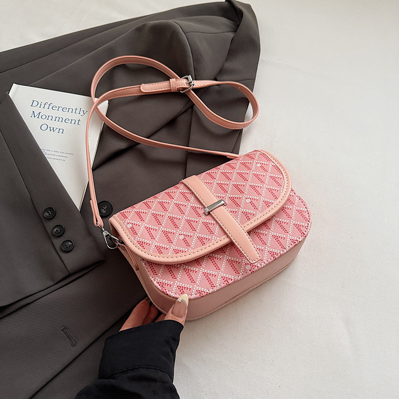 Fashionable Commuting Crossbody Bag New Style Leisure Pure Color All Kinds Of Shoulder Bag Wholesale Korean Fashion Foreign Style Bag Woman 2025s hot