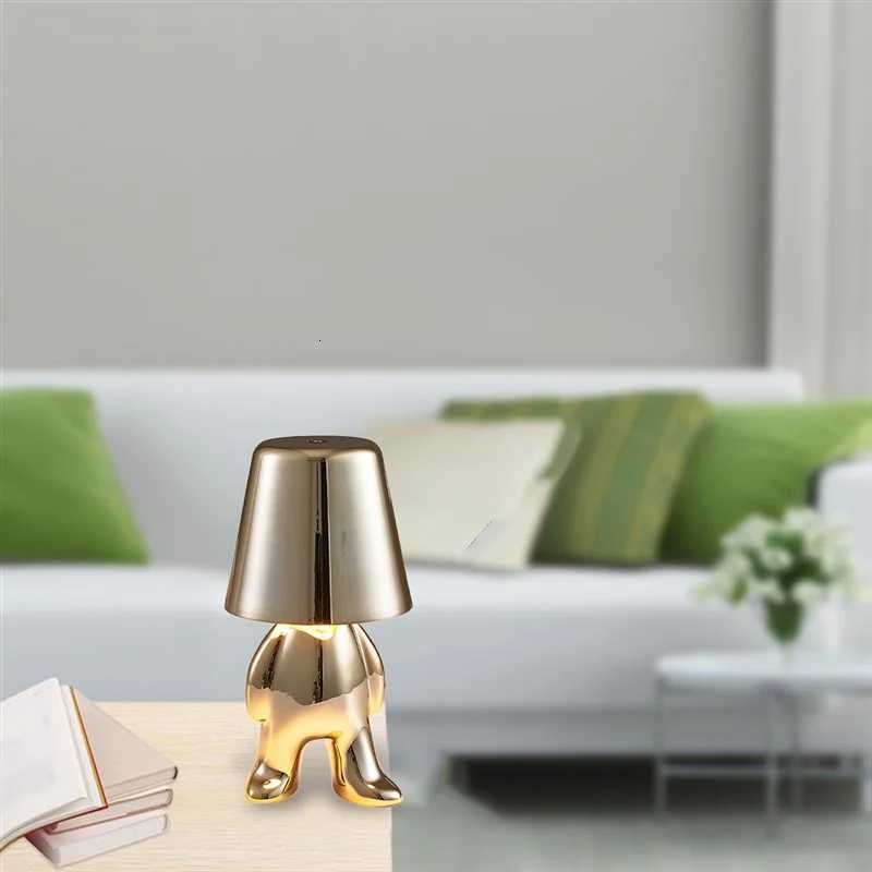 ABLN-Touch Adjustable Switch Night Light LED Night Light Bedroom Desktop Decorative Reading Lamp GoldM251125