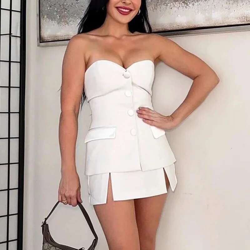 Designer Clothes TRAF Black White Crop Women Off Shoulder Corset Tube Tops Woman Summer Backless Vest Sexy Strapless Tank Top