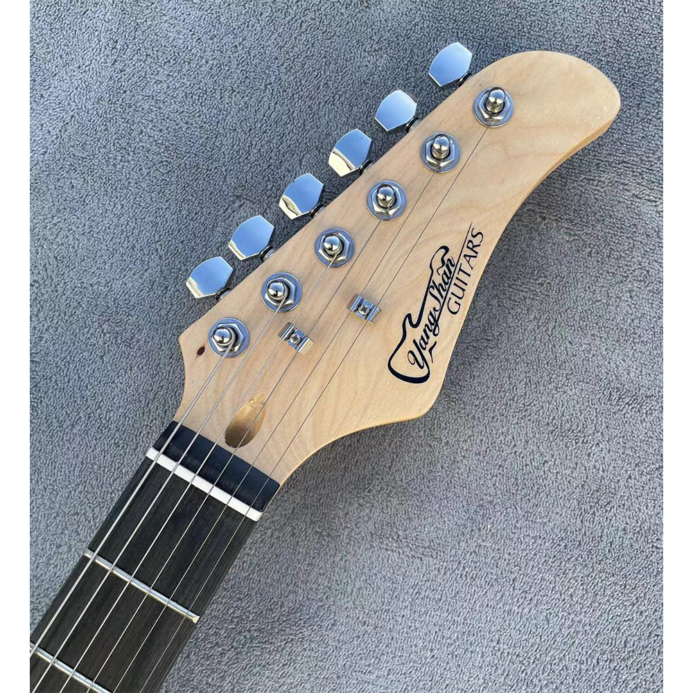 OEM 6 Strings Electric Guitar Set of Strings Guitarra Tremolo Beautiful Design & Top Glossy Finished with Soft Bag Belt