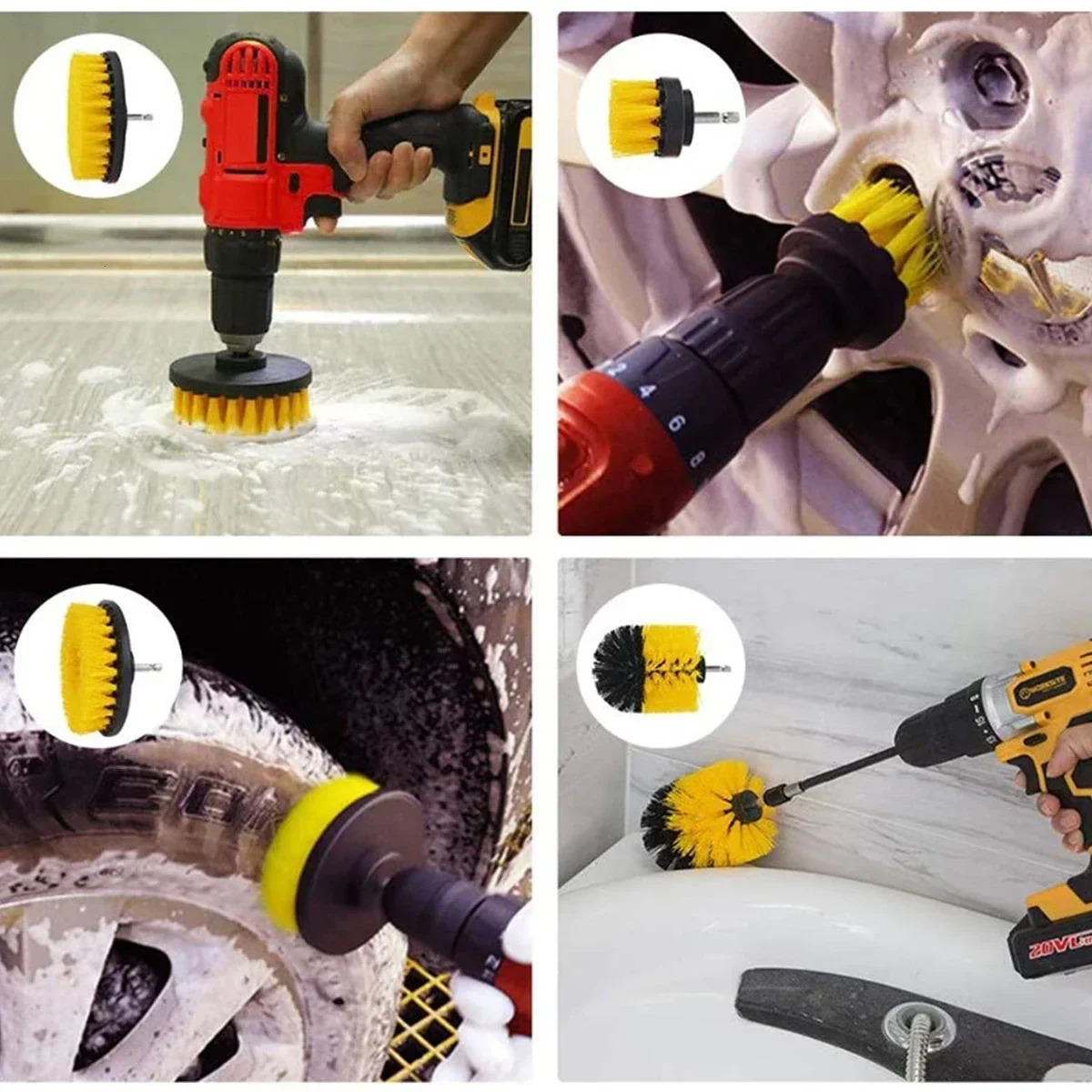 Car cleaning kit drilling washer and detail brush AC ventilation polishing machine ultrafine fiber towel car interior tools 250425