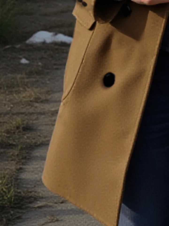 Mans Winter Jacket Foiled Coat Overcoat Padded Liner Double Buckle Accent Solid Tone Outdoor GradeEuro FitT251125