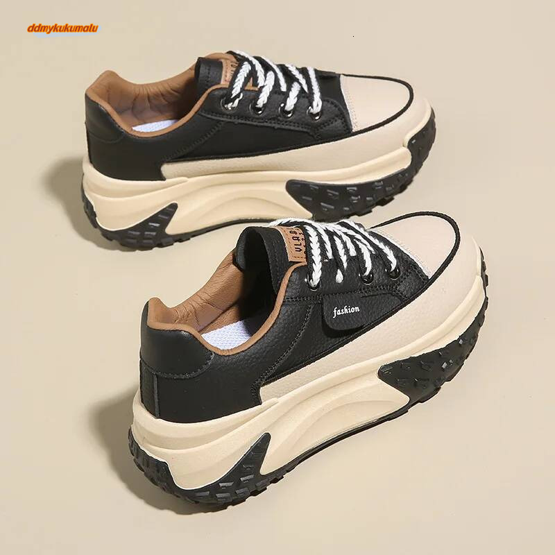 Thick Soled Women's Dad Fashionable Casual Single Vulcanized Shoes ddmykukumalu